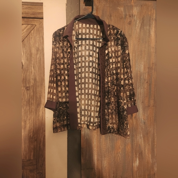 R & M printed chiffon jacket - Picture 1 of 7